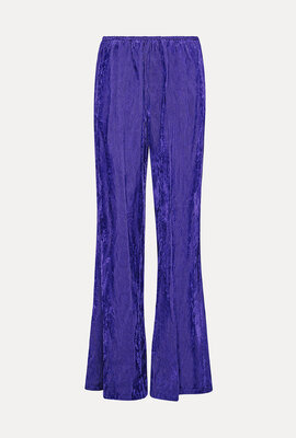 Forte_Forte Blue Fluid Ribbed velvet flaired