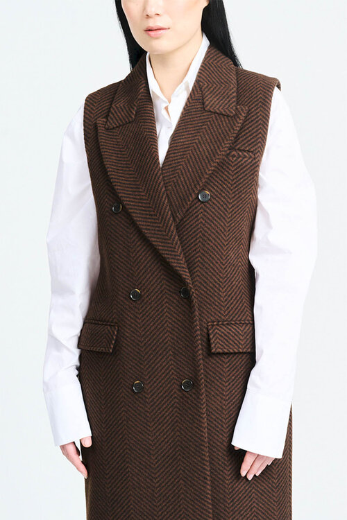 Chptr S Chocolade bruin Gilet