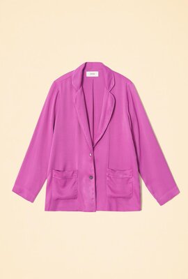 Xirena Magenta Satijnen Blazer