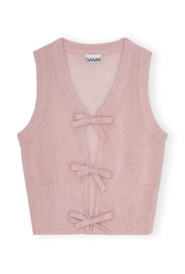 Ganni Lichtroze Mouwloos vest