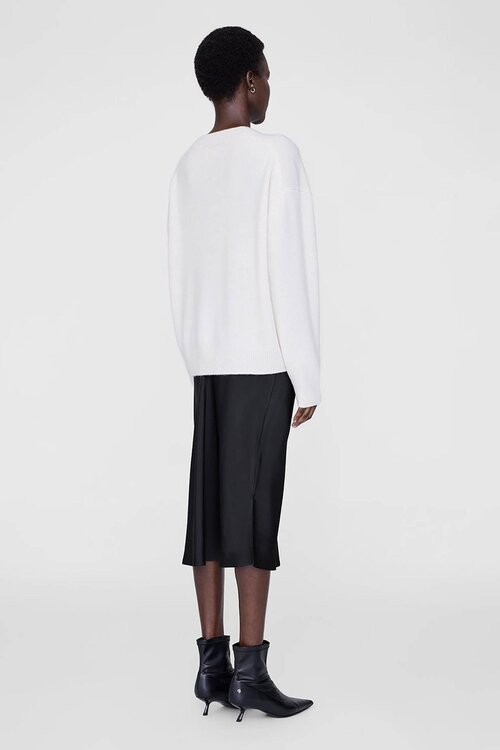 Anine Bing Black Bar Silk Skirt