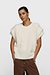 10Days Ecru sleeveless knit sweater
