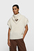 10Days Ecru sleeveless knit sweater