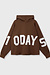 10Days dark truffle statement logo hoodie