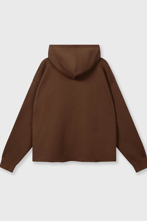 10Days dark truffle statement logo hoodie