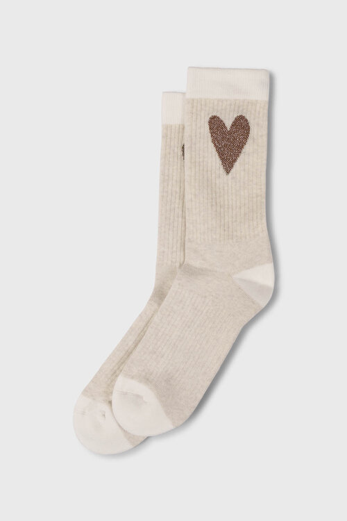 10Days Soft White socks heart