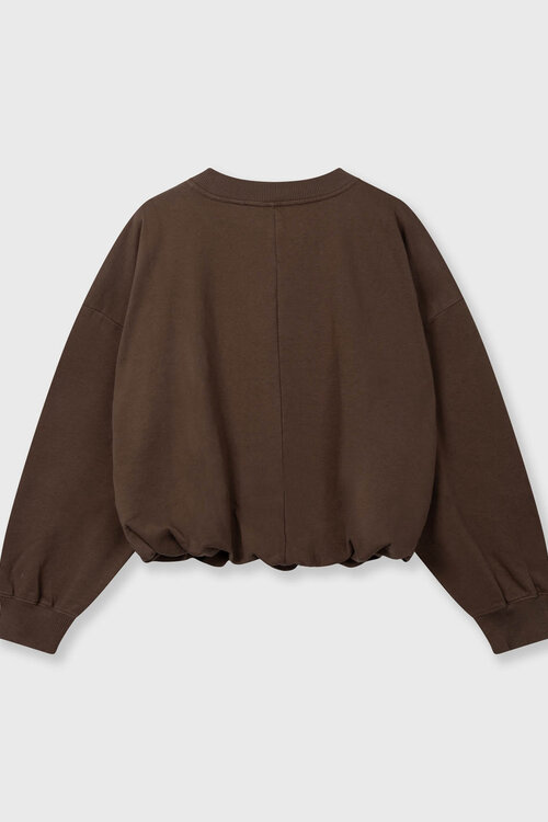 10Days dark truffle pleated sweater 10DAYS