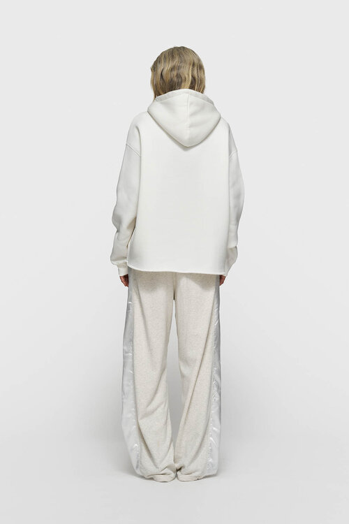 10Days Ecru statement logo hoodie