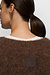 10Days dark truffle hairy knit sweater pleats