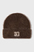 10Days dark truffle hairy knit beanie