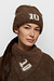 10Days dark truffle hairy knit beanie