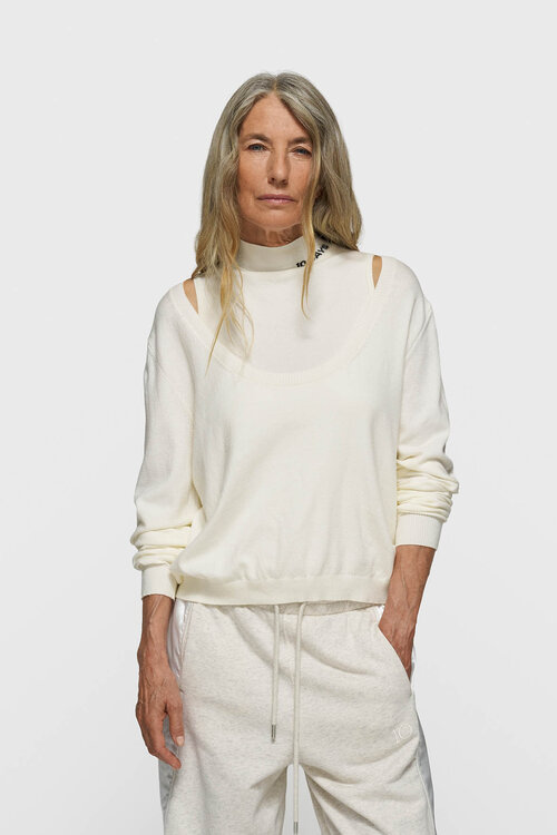 10Days Ecru knit singlet