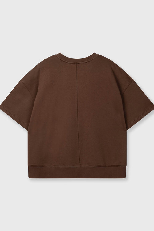 10Days dark truffle short sleeve sweater