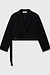 10Days Black belted blazer crepe