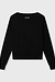 10Days Black deep neck knit sweater