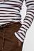 10Days ecru/bruin v-neck ballet top stripes