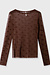 10Days dark truffle mesh long sleeve monogram
