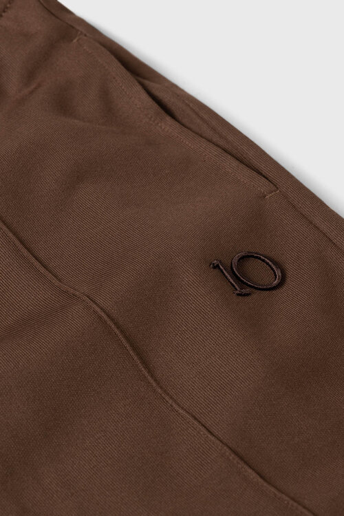 10Days dark truffle tapered track pants