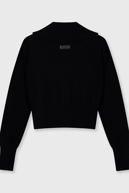 10Days Black slim knit cardigan