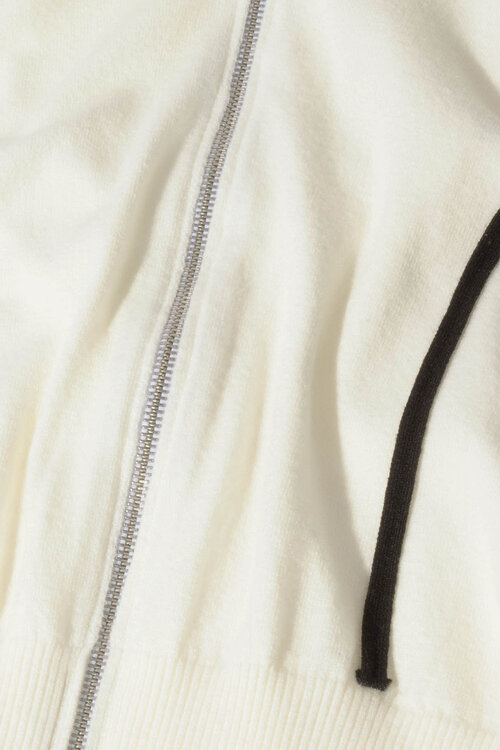 10Days Ecru slim knit cardigan