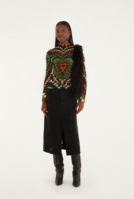 Farm Rio Zwart Jeans Rok