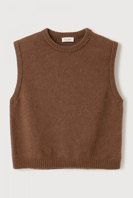 American Vintage Bruine Trui mouwloos