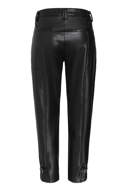 Cambio Black Malin Faux Leather Trousers