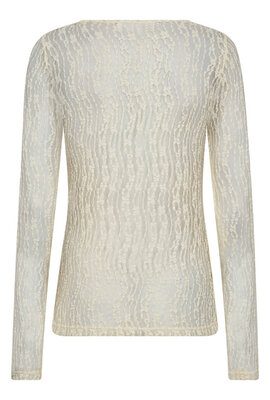 Co'couture Off White Barb O-neck Blouse