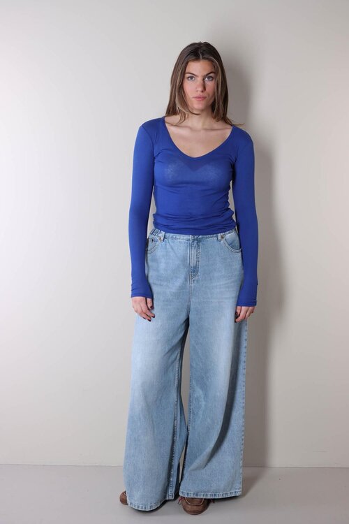 American Vintage Donkerblauwe T-shirt