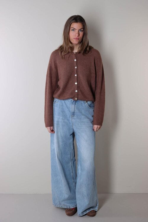 American Vintage Bruine Gebreid Vest