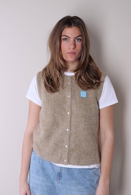 American Vintage Camel Vest mouwloos