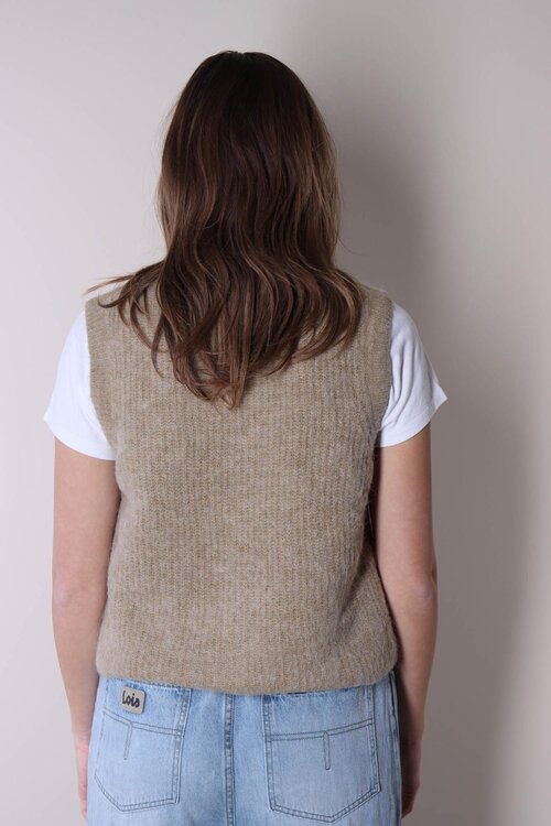 American Vintage Camel Vest mouwloos