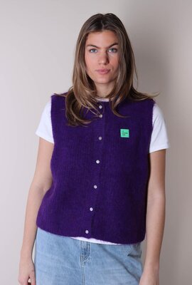 American Vintage Paarse Vest mouwloos