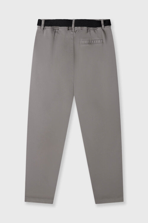 10Days Light Graphite belted pants jog twill