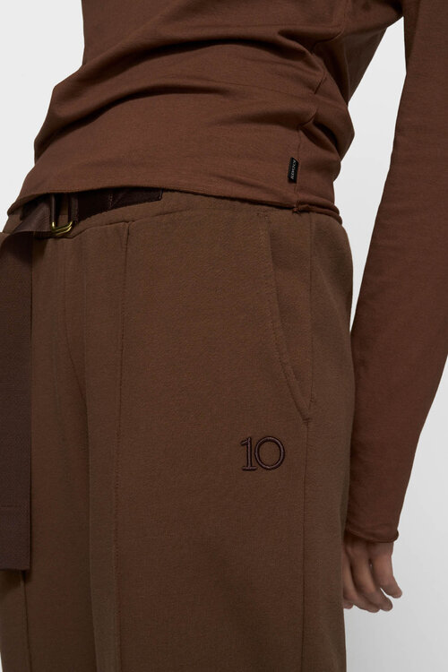 10Days dark truffle belt jogger