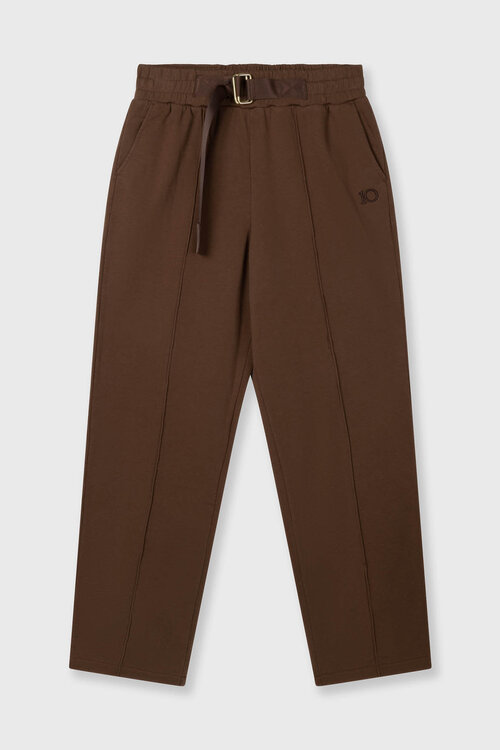 10Days dark truffle belt jogger