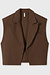 10Days dark truffle sleeveless blazer