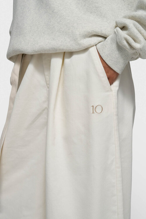 10Days Pearl wide pants jog twill
