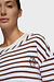10Days white/dark truffle long sleeve tee stripes