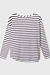 10Days white/dark truffle long sleeve tee stripes