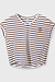 10Days white/dark truffle v-neck tee stripes