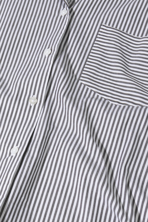10Days white/charcoal shirt stripes