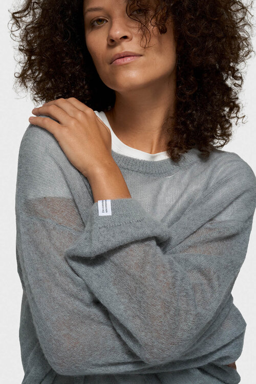 10Days Light Graphite thin knit sweater