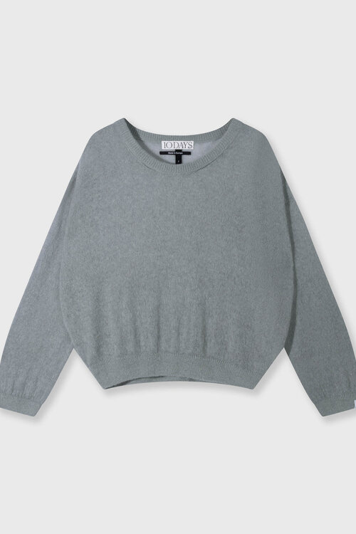 10Days Light Graphite thin knit sweater