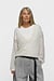 10Days grey melee/ecru thin v-neck knit sweater