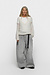 10Days grey melee/ecru thin v-neck knit sweater