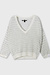 10Days grey melee/ecru thin v-neck knit sweater