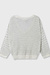 10Days grey melee/ecru thin v-neck knit sweater
