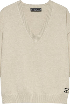 Studio AR by Arma Beige Sissy Viscose Knit