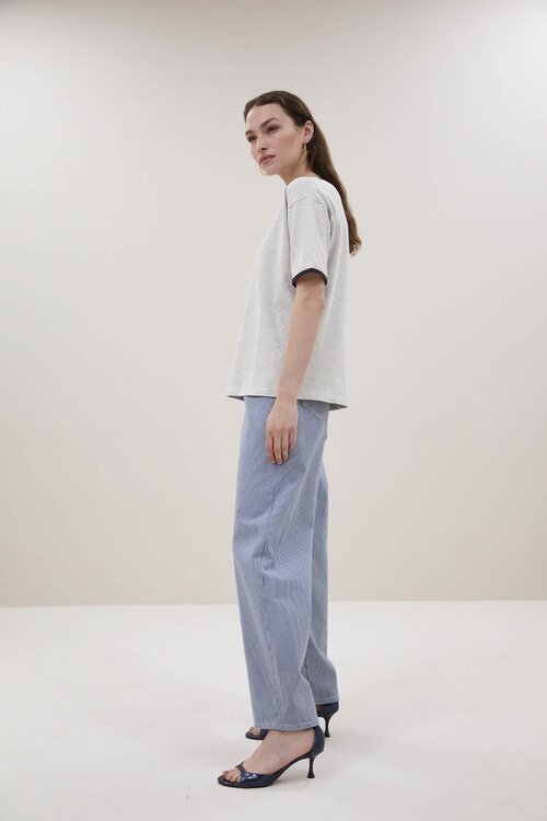 By Bar Blauw/ witte Pantalon